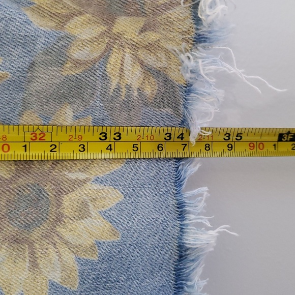 American Eagle Outfitters Sunflower Denim Overall Dress Medium Jean Jumper Rodeo - Picture 7 of 10